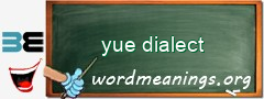 WordMeaning blackboard for yue dialect